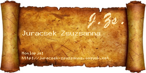 Juracsek Zsuzsanna névjegykártya